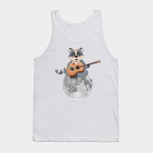 cute raccoon playing guitar Tank Top